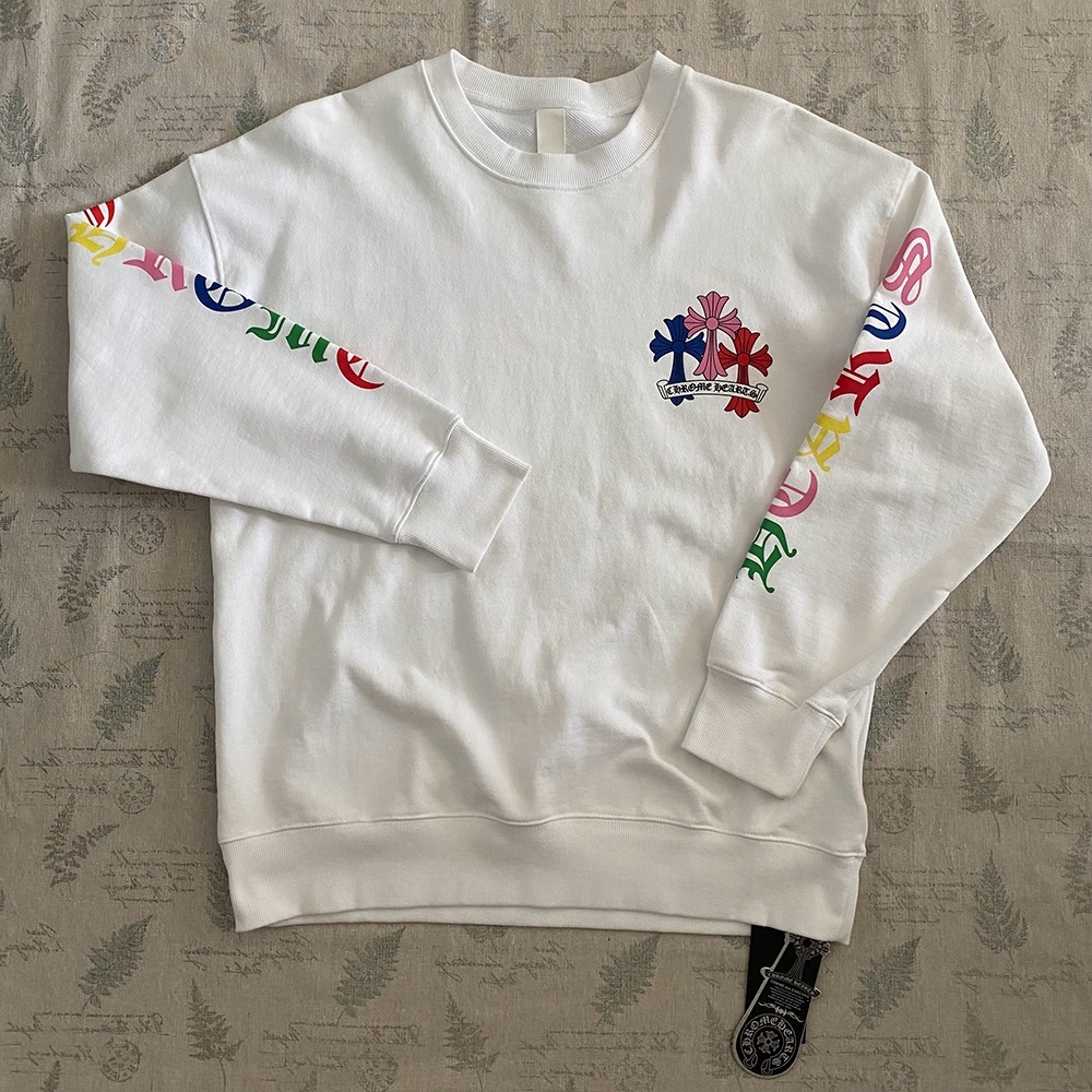 Chrome Hearts Cotton Cross Print Long Sleeve Sweatshirt